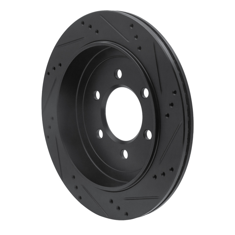 Ford Expedition Brake Rotor (1) - Rear Left - R1 Concepts - Drilled & Slotted - Black - `02-`06